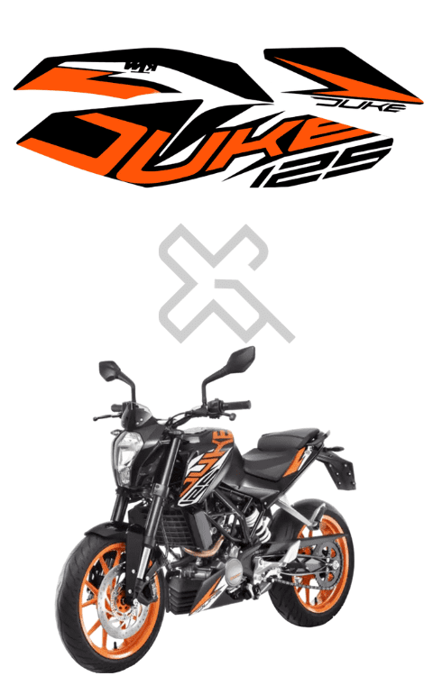 Duke 125 Sticker | Duke 125 Graphics